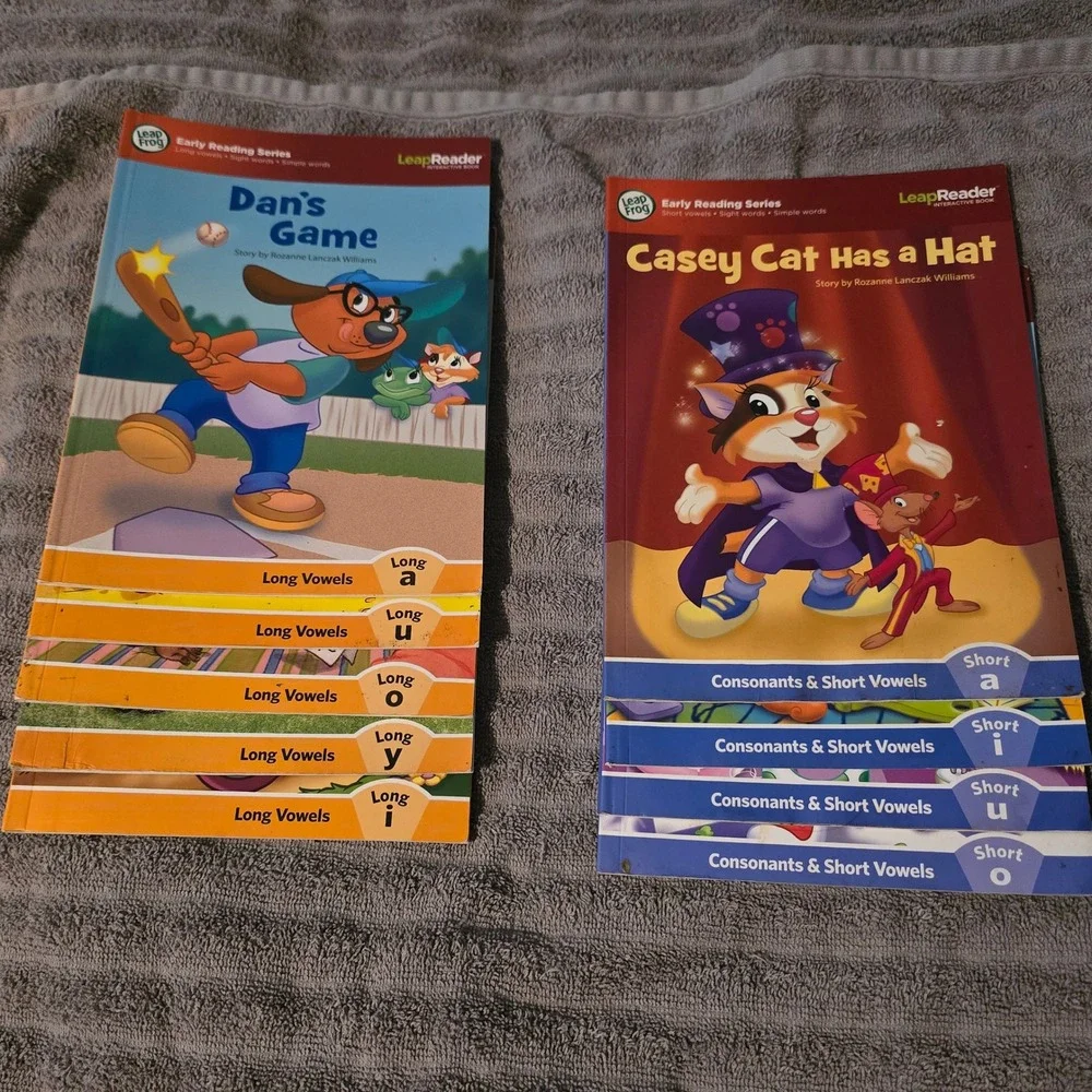 LeapFrog LeapReader Early Reading Series 9 Book Set Phonics Kids Vowels Multi